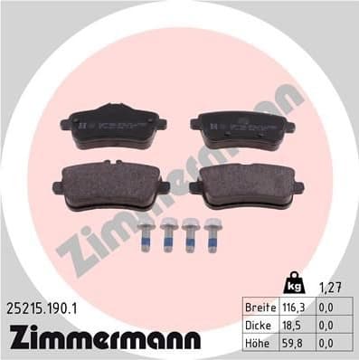 Brake Pad Set, disc brake 25215.190.1