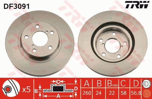 Brake Disc DF3091