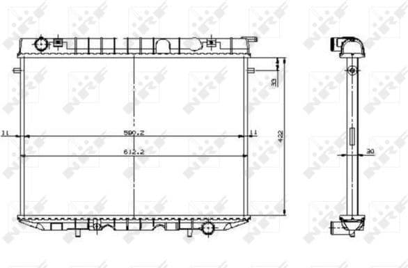 Radiator, engine cooling EASY FIT 519532 - image 2