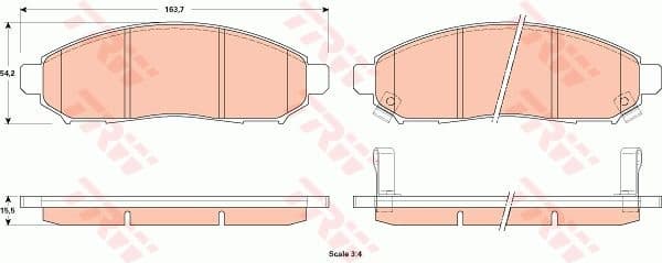 Brake Pad Set, disc brake GDB3520