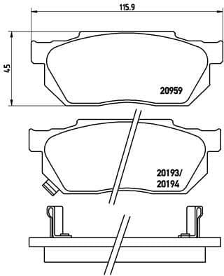 Brake Pad Set, disc brake PRIME LINE P28008