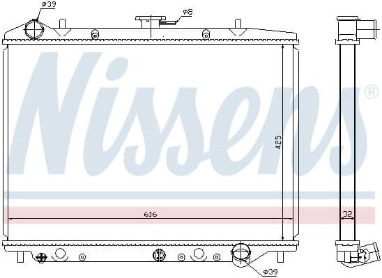 Radiator, engine cooling ** FIRST FIT ** 630754