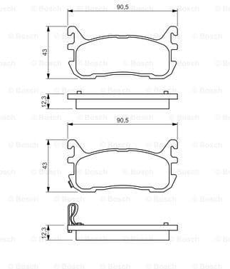 Brake Pad Set, disc brake 0986494482 - image 2