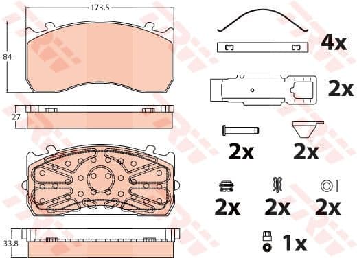 Brake Pad Set, disc brake GDB5073