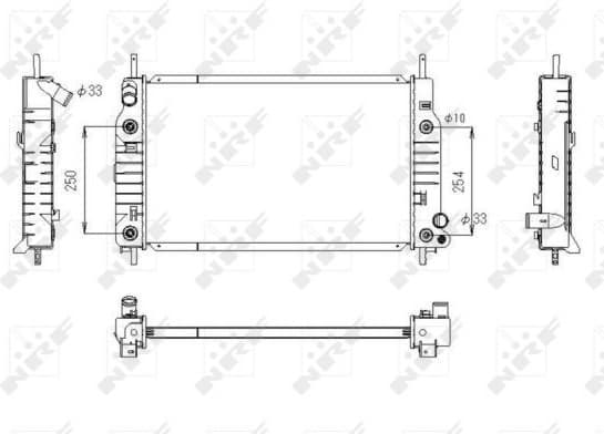 Radiator, engine cooling 53748