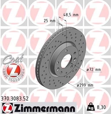 Brake Disc SPORT BRAKE DISC Z 370.3083.52