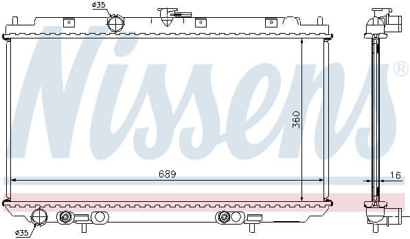 Radiator, engine cooling 67347A