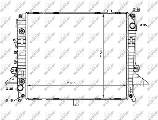 Radiator, engine cooling 58463