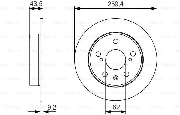 Brake Disc 0986479C44