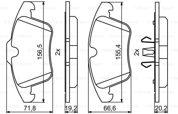 Brake Pad Set, disc brake 0986494246 - image 7