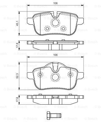 Brake Pad Set, disc brake 0986494450 - image 7
