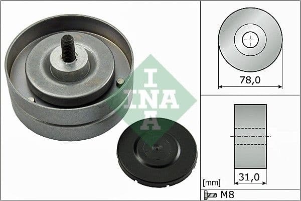 Deflection/Guide Pulley, V-ribbed belt 532046310