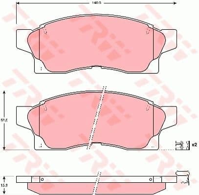 Brake Pad Set, disc brake GDB877