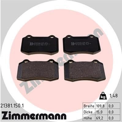 Brake Pad Set, disc brake 21381.150.1