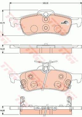 Brake Pad Set, disc brake COTEC GDB3458