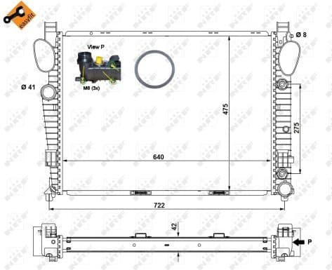 Radiator, engine cooling EASY FIT 58366