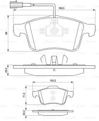 Brake Pad Set, disc brake 0986494071 - image 7
