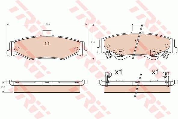 Brake Pad Set, disc brake GDB3570