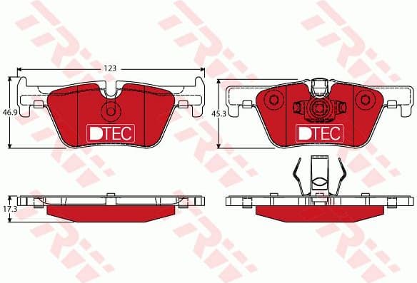Brake Pad Set, disc brake DTEC COTEC GDB1919DTE