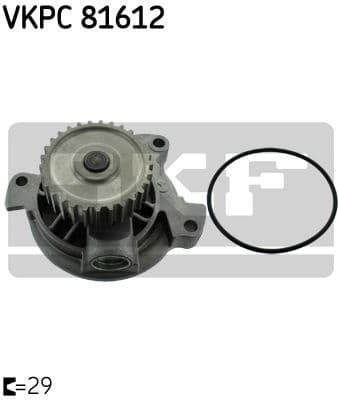 Water Pump, engine cooling VKPC 81612