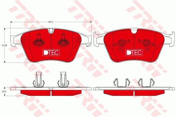 Brake Pad Set, disc brake DTEC COTEC GDB1794DTE