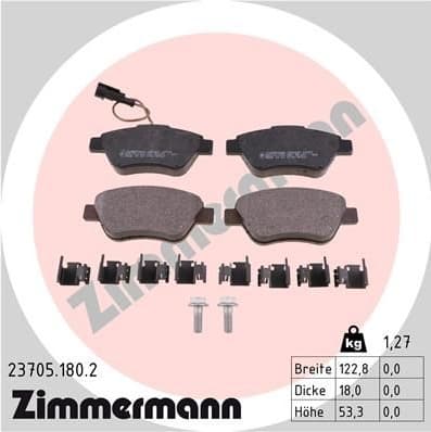 Brake Pad Set, disc brake 23705.180.2