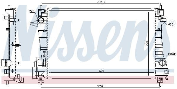 Radiator, engine cooling 606455