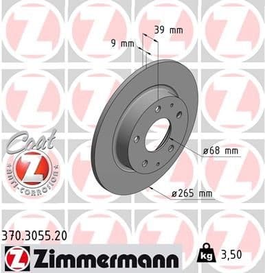Brake Disc COAT Z 370.3055.20