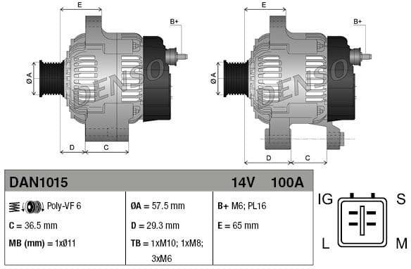 Alternator DAN1015 - image 3