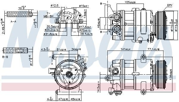 Compressor, air conditioning ** FIRST FIT ** 89590