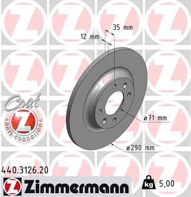 Brake Disc COAT Z 440.3126.20