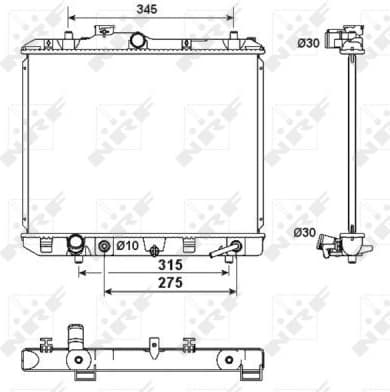 Radiator, engine cooling 53158