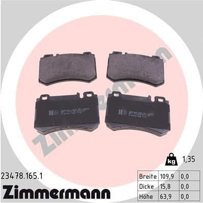 Brake Pad Set, disc brake 23478.165.1