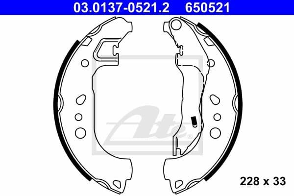 Brake Shoe Set 03.0137-0521.2