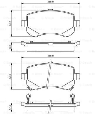 Brake Pad Set, disc brake 0986494496