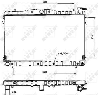Radiator, engine cooling 53504