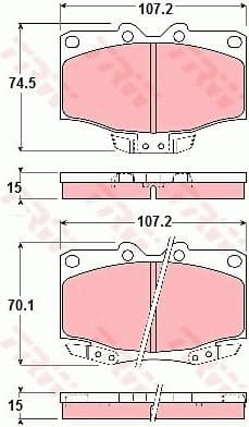 Brake Pad Set, disc brake GDB1133