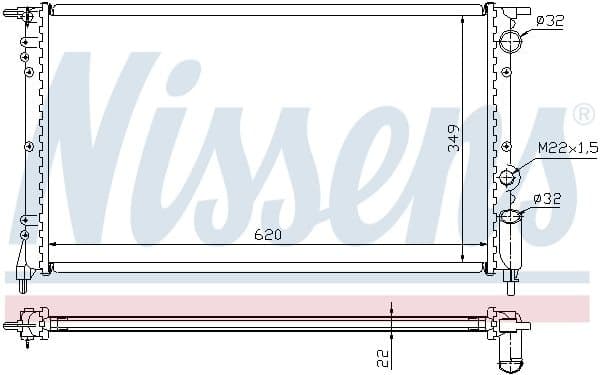 Radiator, engine cooling 63918
