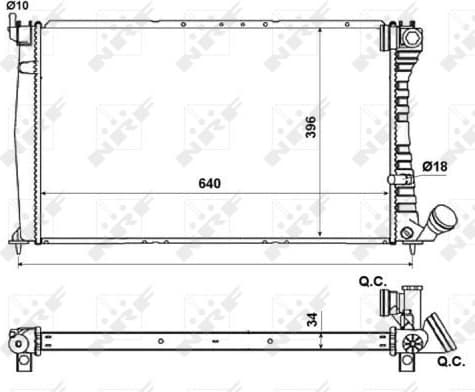 Radiator, engine cooling 509601