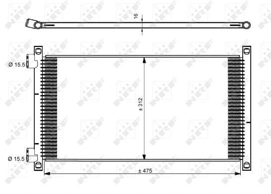 Condenser, air conditioning EASY FIT 35490