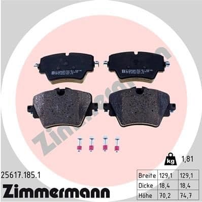 Brake Pad Set, disc brake 25617.185.1