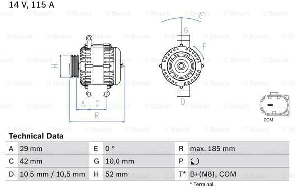 Alternator 0986081040 - image 2