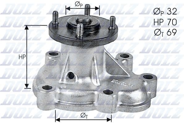Water Pump, engine cooling O131