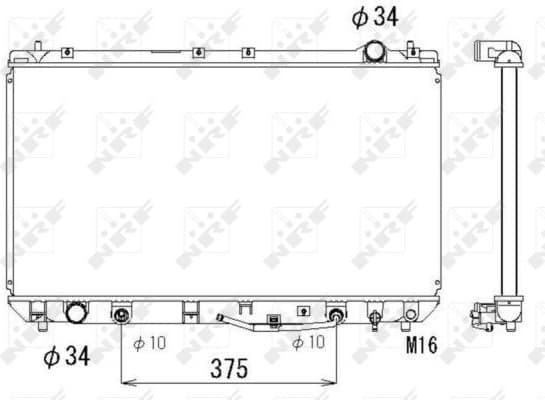 Radiator, engine cooling EASY FIT 53302 - image 2