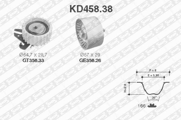 Timing Belt Kit KD458.38
