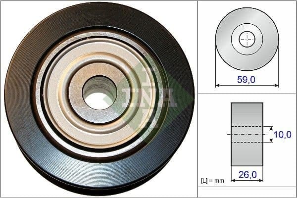 Deflection/Guide Pulley, V-ribbed belt 532073710