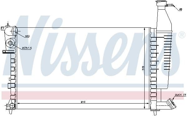 Radiator, engine cooling 63716