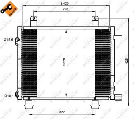 Condenser, air conditioning EASY FIT 350208
