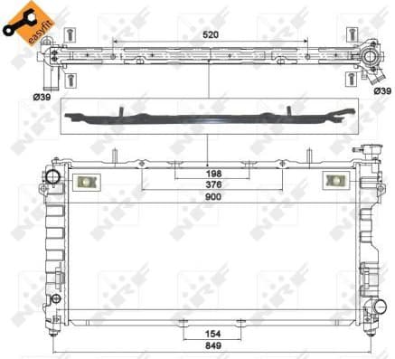 Radiator, engine cooling EASY FIT 58264 - image 4