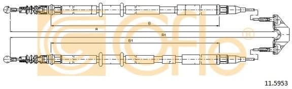 Cable Pull, parking brake 11.5953